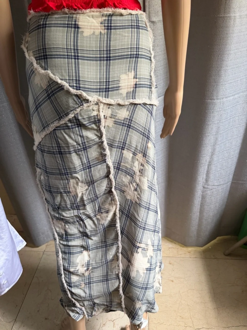 Zara Plaid Maxi Skirt small - Picture 3 of 7